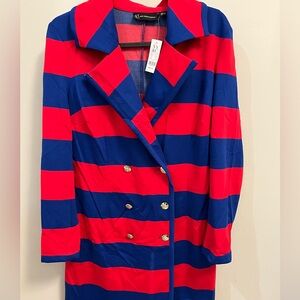 New York & Company Sleeve Dress Striped